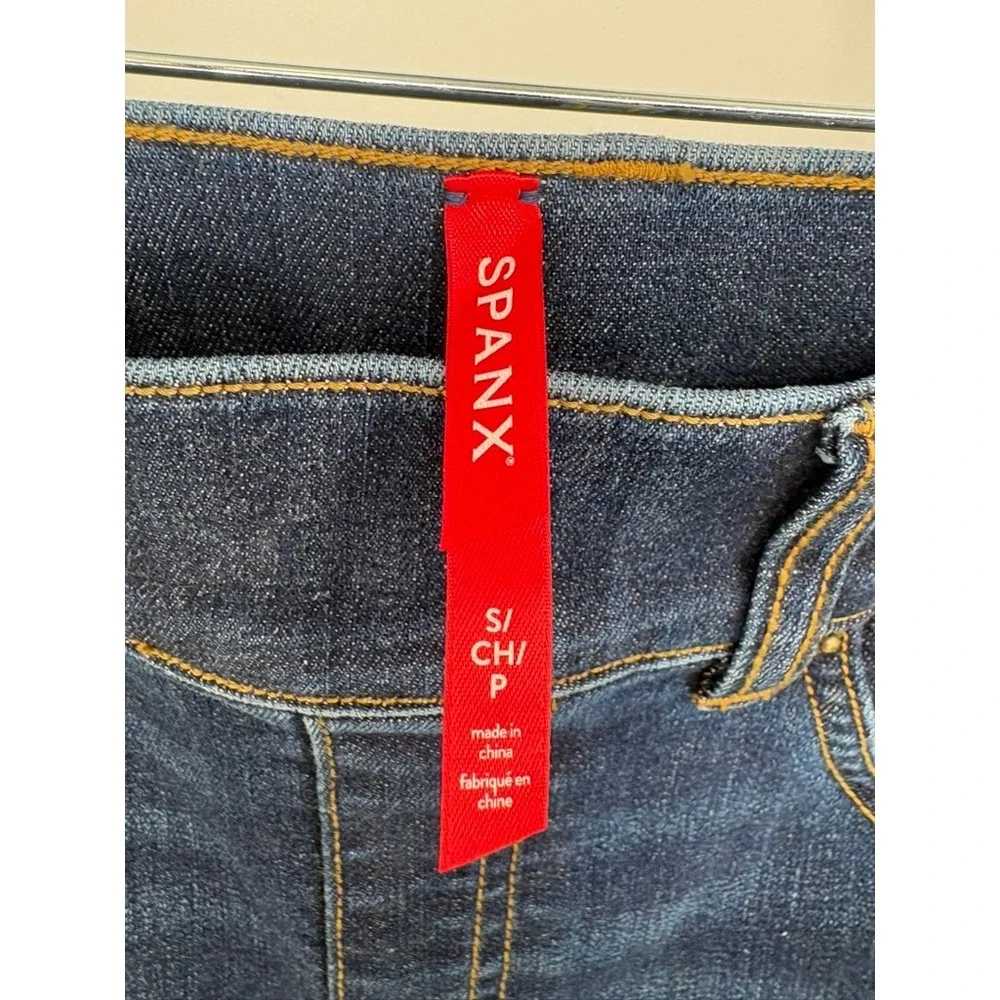 Spanx Jeans Womens‎ Small Blue Clean Indigo Bootcut Trouser High Rise Stretch